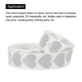 thumbnail image 3 of Uxcell Heart Shaped Sticker 1 Inch Self Adhesive Love Label for Valentine Day, Silver Gray 500 Pcs, 3 of 6