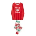 thumbnail image 4 of Family Matching Pajamas Christmas Print Long Sleeve Tops and Stretch Casual Pants Sleepwear, 4 of 9
