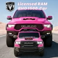 thumbnail image 3 of 24V 2 Seats Ride On Car for Kids, Licensed RAM RHO 1500 Powered Electric Car with 4 Wheels Spring Suspesion, Ride On Toy for 3-8 Year Boys & Girls with Remote Control, Horm, Siren, LED Lights, Pink, 3 of 9