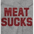 thumbnail image 2 of Meat Sucks Vegan Vegetarian Veggie Unisex Plus Fleece Graphic Sweatshirt Brisco Brands 5X, 2 of 5
