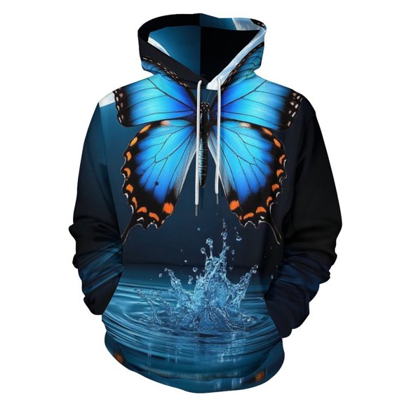 Dreamy Purple Butterfly Pattern (102)-1 Men's Women New Sweatshirt Hoodie Men's Plus Size Sweatshirt Hooded Sweatshirt 3d Printed Street Men's Cloth