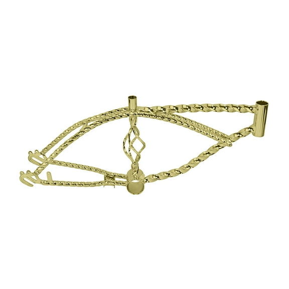 16 Cage Twisted Lowrider Frame Gold.