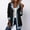 Black, variant on Women's Mid-Length Corduroy Blazer Jacket, Denim Contrast Lapel Button Down Coat, Loose Fit Casual Knit Cardigan, Fall Winter Outerwear in 7 Colors, S-5XL