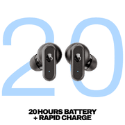 سماعات أذن لاسلكية حقيقية Skullcandy Dime 3 XT، باللون الأسود الحقيقي