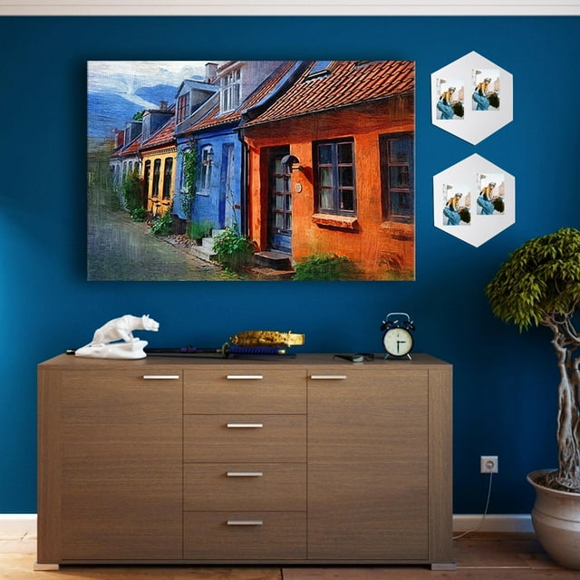 STRANDCHIC Hexagon Felt Photo Display Board 14.2x14.2x0.3in Simple Design 10Set Wall Decor
