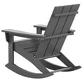 thumbnail image 7 of Costaelm Palms Outdoor HDPE Plastic Adirondack Rocking Chair (Set of 2), Gray, 7 of 7