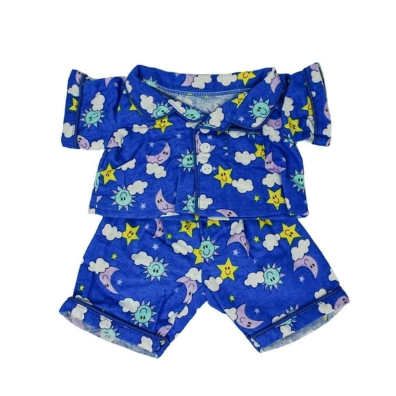 Flannel Pajamas Set for 14"-18" Plush Dolls, Soft Sleepwear Outfit, Cozy Doll Clothes