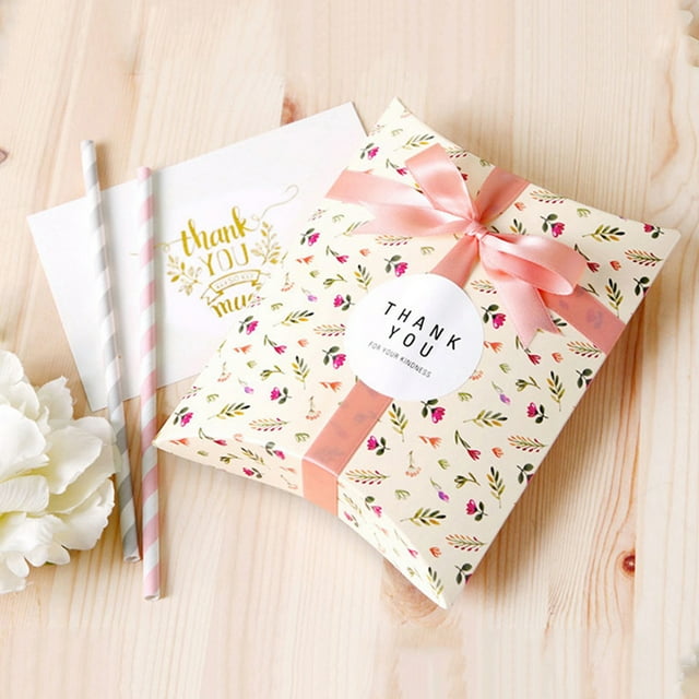 10 Pieces Gift Candies Cookies Box Ceremony Birthday Leaf Pattern Banquet Portable Single Use Present Case Party Favor Package Yellow