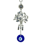 Turkish Blue Evil Eye on Wish Tree of Life  Amulet Hanging Wall Art Decor Blessing Gift Retro-CL09