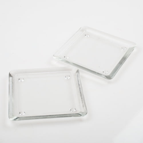 Eastland Square Glass Pillar Plate 5" Set of 36