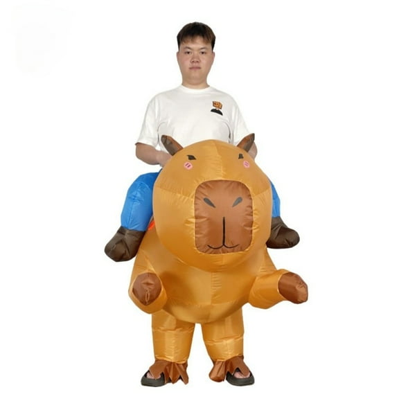 Inflatable Capybara Costume - Fun Inflatable Outfit for Parties & Role-Play, Adult (4.9–6.2 ft) Inflatable Party Cosplay Costume