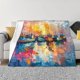 thumbnail image 1 of Fotbe Colorful Fishing Boats Manta de Franela con Estampado, Manta Ultrasuave para Cama, Sofá, Auto, Hipoalergénica y Antibolitas-50"x40", 1 of 6