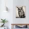 thumbnail image 3 of COMIO  Cute Owl Picture Prints on Canvas Walls Artwrok, Stretched and Framed Modern Giclee Wall Painting for Home Office Room Decoration, 3 of 4
