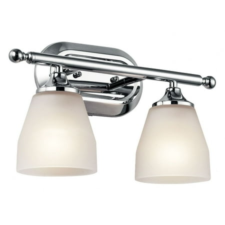 

2 Light Bath Fixture with Soft Contemporary Inspirations 8.75 inches Tall By 14.75 inches Wide Chrome Bailey Street Home 147-Bel-1634817