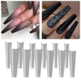 thumbnail image 3 of Puntas de Uñas Francesas 504PCS Yinane Uñas Postizas Artificiales Media Cubierta 12 Herramientas de Manicura, 3 of 8