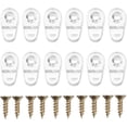 thumbnail image 1 of 20 Pcs Glass Retainer Clips Kit Glass Door Retainer Clips Glass Panels Retainer Plastic Clip Mirror Holder Clips, with Screws, 1 of 1