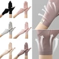 thumbnail image 6 of Fashion Touch Screen Breathable Spring Summer Mittens Thin Gloves Driving Gloves Women Gloves LIGHT PINK, 6 of 8