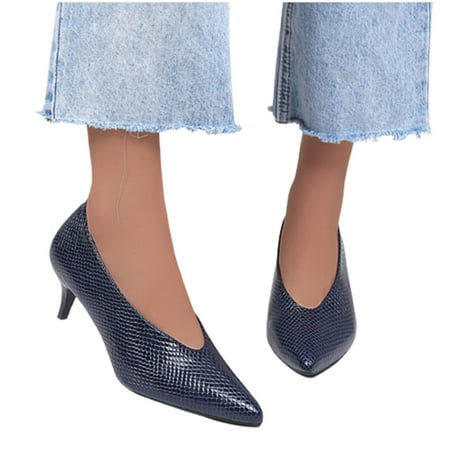 

2022 Womens Mid Heel Patent Leather Shoes Casual Office Work Party Shoes High heel Ladies Pumps Shoes