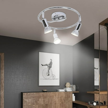 

Winter Savings Clearance! SuoKom 3 Light Chrome Steel GU10 Spot-Bar Ceiling Spotlight Fitting Industrial Light