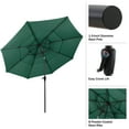 thumbnail image 4 of Pure Garden 10 ft Patio Umbrella - 3-Tier Outdoor Sunshade, Hunter Green, 4 of 10