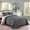 Geometric-dark Grey, variant on Quilt set full/large black-oversized bedspread-soft microfiber lightweight bedspread for all seasons -3 piece set, including 1 quilt and 2 beds, geometric pattern