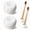 White, variant on Mason Jar Toothbrush Holders, Farmhouse Toothpaste Organizer, 1Pc | Bronze Glass Electric Tooth Brush Holder for Bathroom Countertop,Removable Stainless Steel Lid,3 Divider,Rustic Vintage Decor