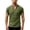 Army Green, variant on Zimjoy Men's Linen Shirts Loose Fit V-Neck Short Sleeve Tee Shirts Textured Solid Color Casual Streetwear Basic Tee Army Green L