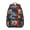 Basketball and Fire, variant on Basketball and Hoop Wooden Pattern Backpack for School, Cute School Bag with Adjustable Shoulder Straps and Padded Back, 15.3"x11"x7.1"
