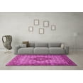 thumbnail image 3 of Ahgly Company Indoor Square Medallion Pink Traditional Area Rugs, 4' Square, 3 of 4