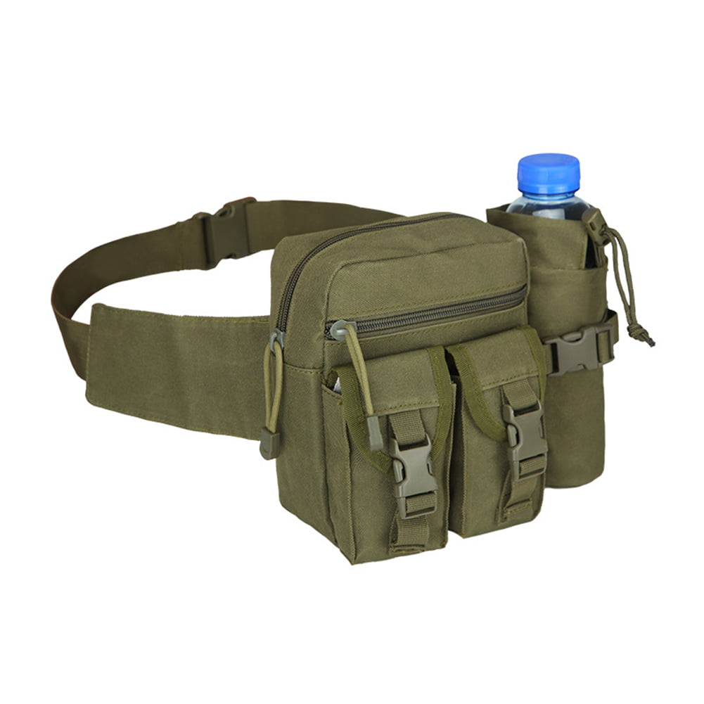 Outdoor Nylon Tactical Camouflage Multi-function Water Bottle Bag Army Waist Bag 