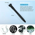 thumbnail image 5 of - 12 Pack Reusable Silicone Cable Zip Ties, 4.5 Inch Elastic All-Purpose Cord Organizer Straps for Bundling and Organizing Cable Wire, Headphones, Management Home Office Table (Black), 5 of 5