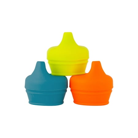 Boon Snug Spouts, Silicone Lids, Blue, Orange & Green, 3 (Best Ebay Alternative For Sellers)