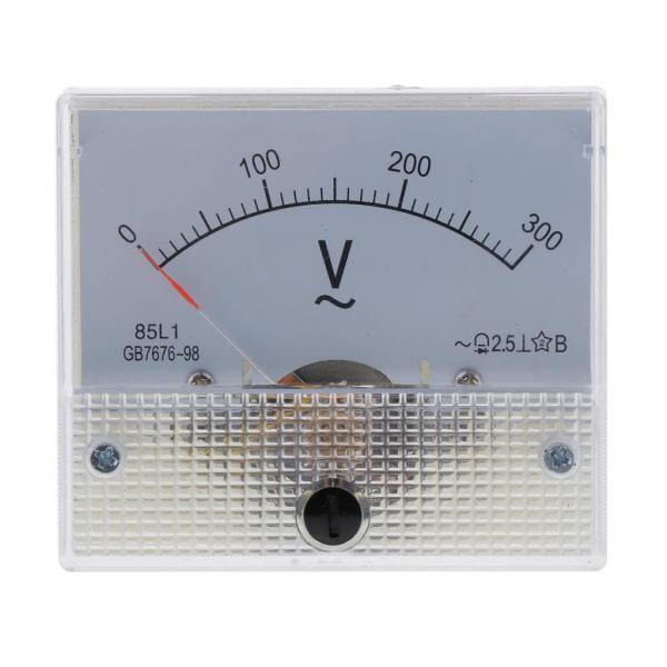 Medidor de Voltímetro de Puntero Analógico Sunnimix 85L1 300V Panel de voltímetro de CA