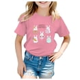 thumbnail image 2 of Ruyang Toddler Boy Girl Happy Easter Shirt Short Sleeve Cute Bunny Outfits Kids Cotton Comfortable T-Shirt Tee Top, 2 of 6