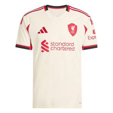 adidas Liverpool FC Away Men s Soccer Jersey 25/26 (Off-White/Red M)