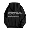 thumbnail image 5 of XIAONU Mens Inspirational Quote Print Hoodie Long Sleeve Hooded Graphic Top Soft Casual Daily Wear Hoodies, 5 of 6