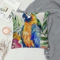 thumbnail image 2 of Shiartex JES&amp;MEDIS Home Decorative Square Throw Pillowcase Cute Birds Parrot Cartoon Patten Cushion Pillows Cover White, 2 of 5