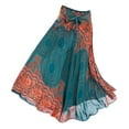 thumbnail image 3 of Yunhgft Women's Long Hippie Bohemian Skirt Gypsy Dress Boho Clothes Skirt - Green, as, 3 of 5