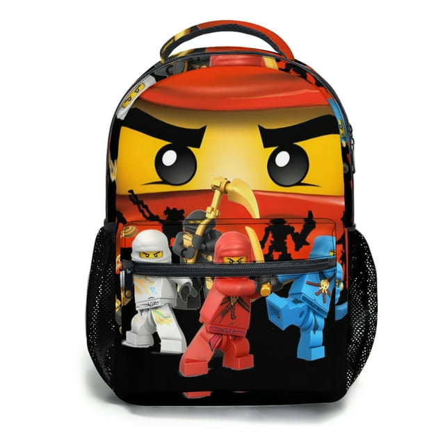 Ninjago Three Backpack Bookbag Laptop Travel Daypack with Multiple Pockets Schoolbag