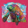thumbnail image 6 of Wild Bobby Rainbow Painted Manatee Dean Russo Design Animal Lover Women Tri-Blend Racerback Tank Top, Shocking Pink, Large, 6 of 6
