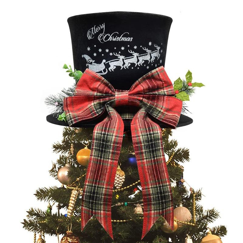 Christmas Tree Topper Hat, Retractable Xmas Tree Topper, Foldable