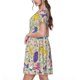 thumbnail image 2 of Easygdp Colorful Poodle Dog para Vestido Transpirable de Mujer, Vestido Suelto de Manga Corta con Pliegues y Bolsillos para el Verano, 2 of 6