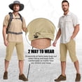 thumbnail image 5 of liyiyiyia Mens Cargo Pants Capri Shorts Quick Dry Hiking Pants Breathable Shorts for Summer Beach, 5 of 10