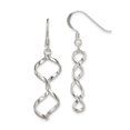 thumbnail image 1 of 925 Sterling Silver Twisted Drop Dangle Earrings, 1 of 6