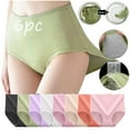 thumbnail image 2 of 6Pcs Oversized Underwear For Women Cotton Underwear High Waisted Ladies Panties Full Coverage Briefs Plus Size Leakproof Briefs, 2 of 9