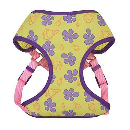 UPC: 0742797902432 | SpongeBob SquarePants Patrick Dog Harness for Large Dogs | No Pull Dog Harness Vest with Green Body  Purple Flowers  and Pink Straps | Soft and Comfortable SpongeBob Dog Harness
