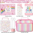 thumbnail image 3 of Bento Lunch Box with 4 Compartments, Insulated lunch Bag, 14oz Stainless Steel Water Bottle, Ice Pack, Utensils Set (Rainbow), 3 of 9