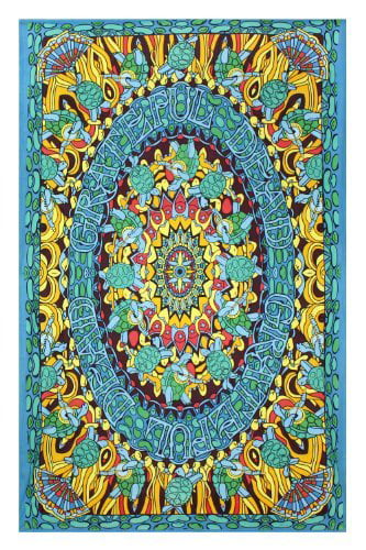 Indian Grateful Dead Small Poster Tapestry Wall Hanging Throw Cotton Table Cloth 