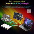 thumbnail image 4 of Golzer Rainbow Laptop 16 inch, Vibrant Pride Themed Convertible Touchscreen, 2 in 1 Laptop with 16GB RAM 640GB Storage, Fingerprint Reader, 360 Degree Rotation, Backlit Keyboard, 53.2WH, WiFi 6, 4 of 9