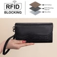 thumbnail image 5 of Montana West Wallet for Women Leather Wristlet Trifold Money Organizer with Coin Purse, Black, 5 of 7